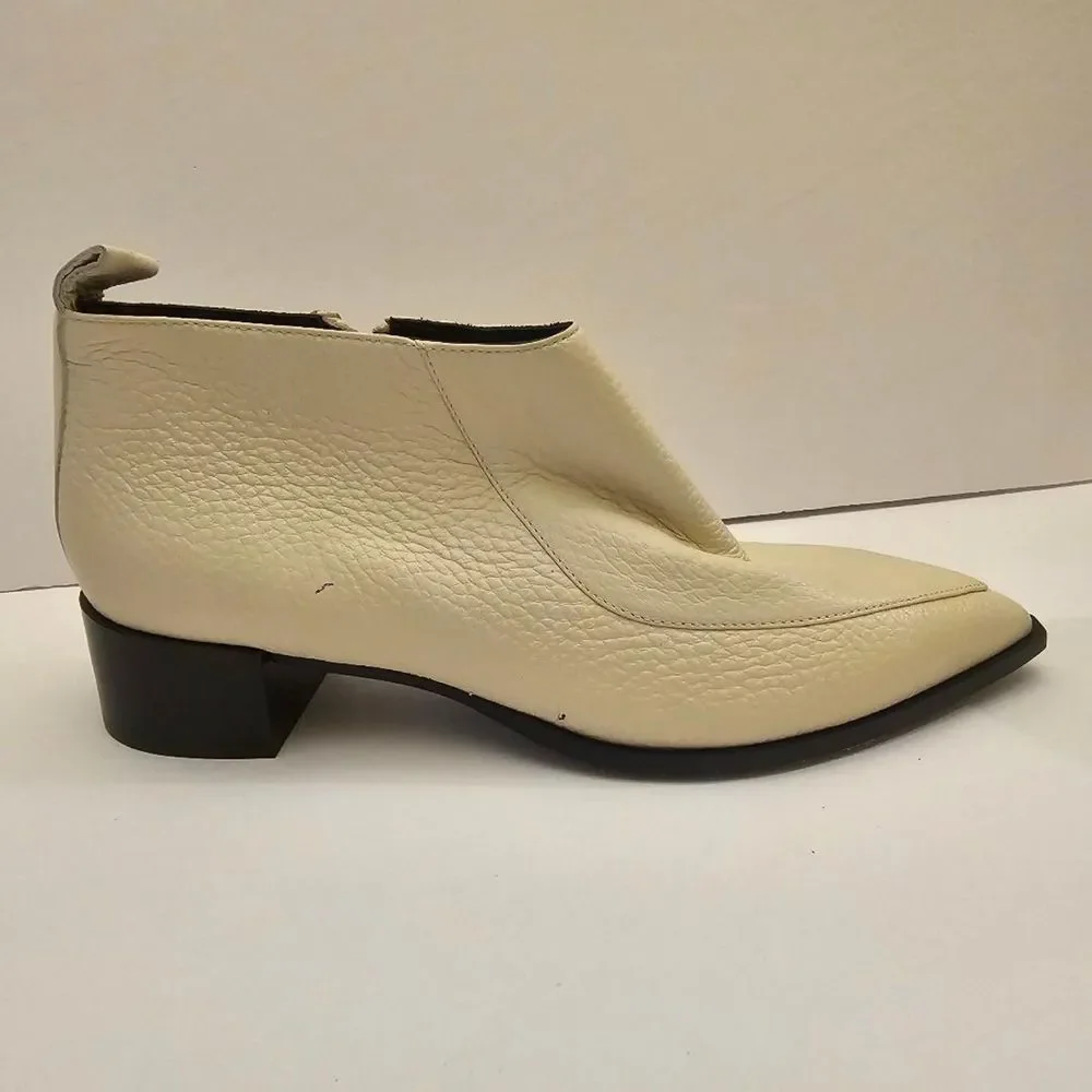 NEW Everlane Ankle Boot/‎ The Boss Bootie in Bone/ Italian Leather /Size 7.5